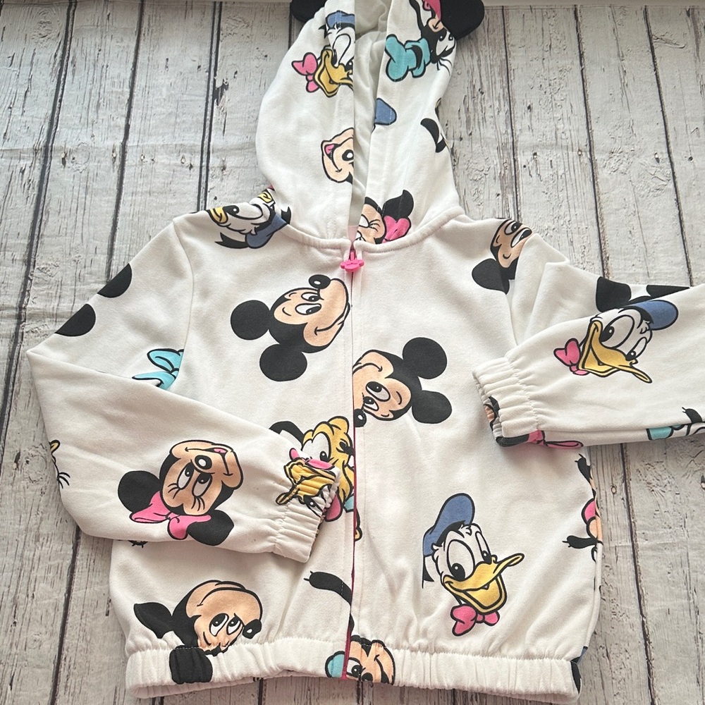 Disney Kids Mickey and Friends Hoodie - Cream